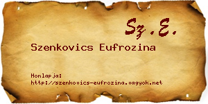 Szenkovics Eufrozina névjegykártya